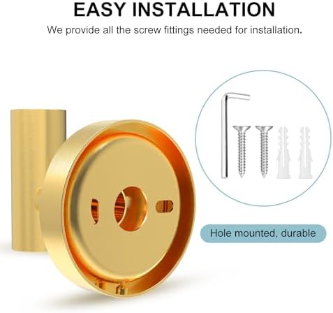 SetSail Towel Hooks for Bathrooms 4 Packs Screw-in Gold Bathroom Towel Hook - Image 3