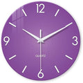 XFM Purple Wall Clock for Girls Women Bedroom 12 Inch by XFMWallClock