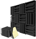 12 Pack Self-Adhesive Sound Proof Foam Panels, High Resilience Sound Proofing by LIGHTDESIRE