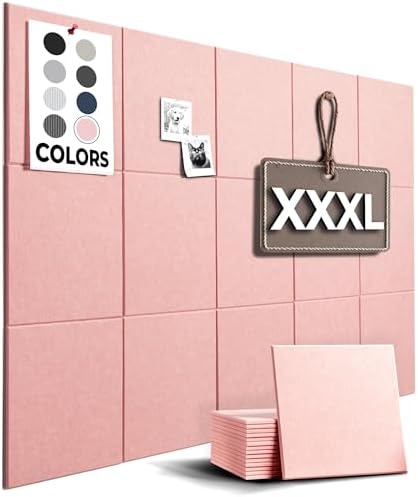 Vision Board - Cork Board for Walls, Felt Bulletin Board, Large Corkboard by WallHero