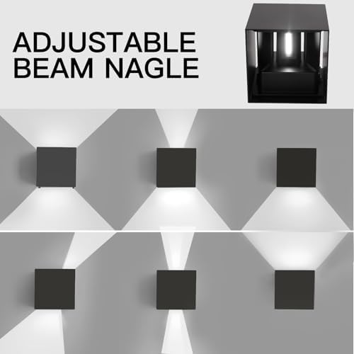 Mille Lucciole 12W 4Pack Outdoor Wall Lights Exterior/Interior, LED Black - Image 3