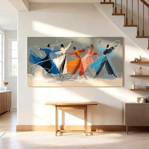 I@U Abstract Wall Art Print Modern Elegant Dance Wall Art Decor Artwork - Image 5
