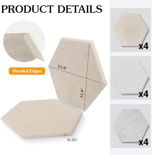 Acoustic Panels, Magrowill 12-Pack Soundproof Wall Panels 14 X 12 X 0.4 Inches - Image 5
