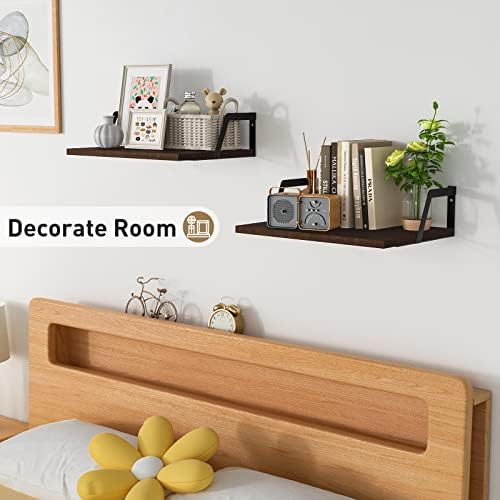 SRIWATANA Dark Walnut Deep Floating Shelves - Image 6
