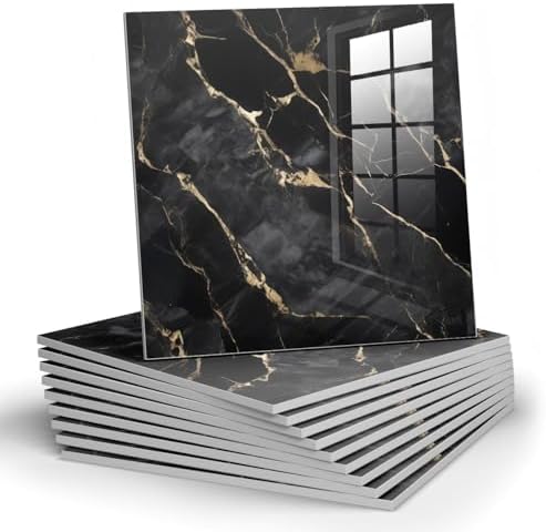 Chejiaye 22pcs Marble Peel and Stick Backsplash Waterproof Washroom Wall Panels by Chejiaye