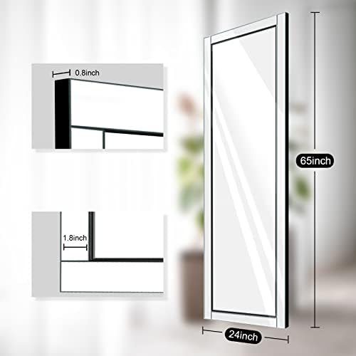 Syndra 65''x24'' Full Length Wall Mirror, Large Rectangle Mirrors - Image 3