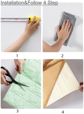 Queenbox 27.6x196.9 in Faux Brick Peel and Stick Foam Soft Waterproof Wall Panel - Image 4