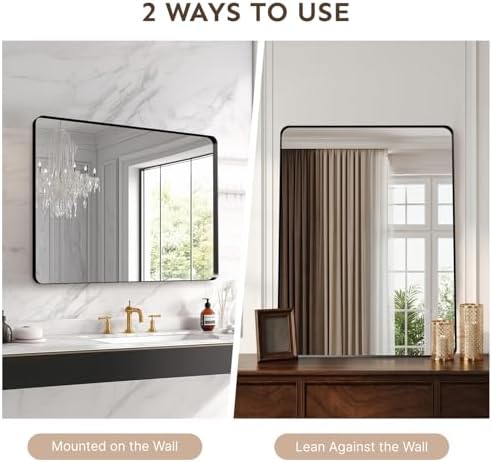 40"x30" Bathroom Vanity Mirror for Wall Aluminum Framed Farmhouse Rectangle - Image 5