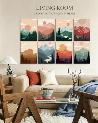 InSimSea Acoustic Art Wall Panels, Minimalist Boho Mountain - Image 5