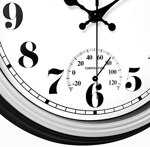 JENLYSTIME 12 Inch Indoor/Outdoor Retro Waterproof Wall Clock - Image 3