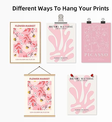 Matisse Abstract Wall Art Decor Pink Flower Canvas Pictures Picasso Aesthetic - Image 7