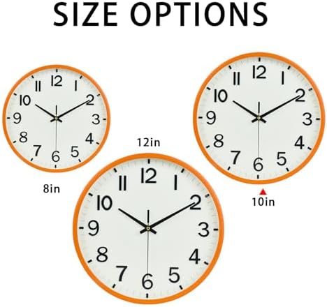 Wall Clock 10 Inch Silent Non-Ticking Modern Clocks Battery Operated Beige - Image 3