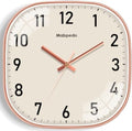 10 Inch Wall Clock, Silent Non Ticking Wall Clocks Battery Operated, Square by MABPEDO