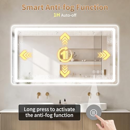 BEAUTYPEAK 24"x48" LED Bathroom Mirror - Image 6
