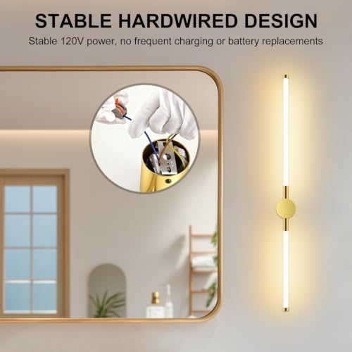 FRIDEKO HOME 350° Rotatable DIY Wall Sconces Set of Two, Modern Hardwired - Image 2