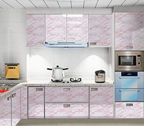 Marble Contact Paper Pink Peel and Stick Wallpaper - Image 5