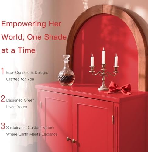 Ismoon 15.7"X118" Wall Paper Peel and Stick Modern Contact Paper Red Wallpaper - Image 4