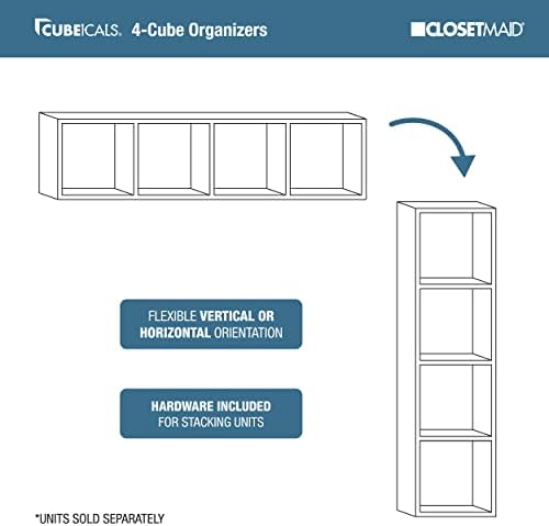 ClosetMaid Cubeicals 4 Cube Storage Shelf Organizer, Vertical or Horizontal - Image 5