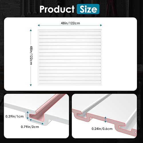Brakki Slat Wall Paneling 4x4 Ft, Slatwall Garage Organizer Storage System - Image 4