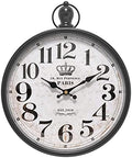 Menterry Retro Farmhouse Wall Clock. Black Vintage Antique Style by Menterry