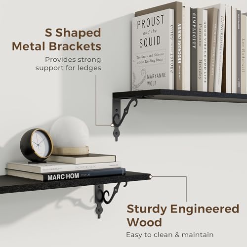 RICHFOCUS Floating Shelves for Wall Decor, 47.3W x 8D Shelves Set of 2 - Image 4