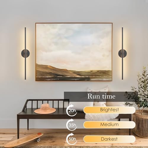KARTOOSH Battery Operated Wall Sconces Set of Two Wireless Wall Lights - Image 4