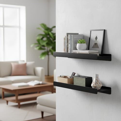 12 inch Metal Floating Shelves for Wall, Bathroom Small Shelves - Image 4