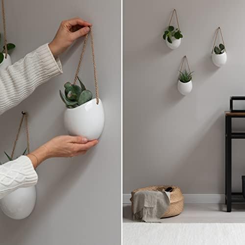Kazai. Wall Planters -Ellie- | Hanging Ceramic Plant Pots 3 Pieces | Wall - Image 4