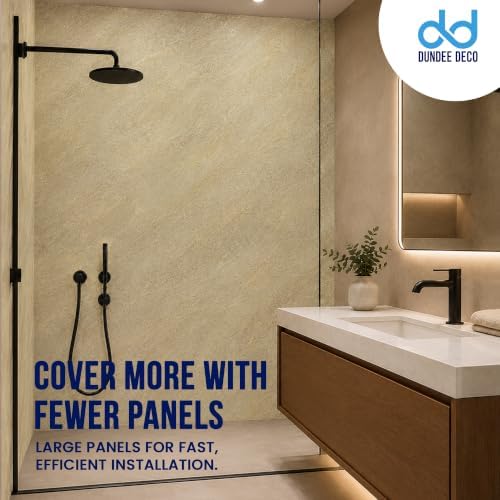 Dundee Deco Faux Stone Wall Panels, Tan & Brown, 2x4 ft, 4 Pack - Image 2