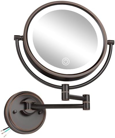 10" Brass Large Wall Mounted Makeup Mirror by BrassyColux