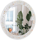 30 Inch Round Wall Mirror with White Frame by DUQIMOWALLMIRRORS