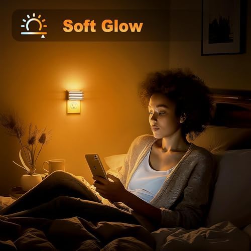 JandCase Amber Night Light, Night Lights Plug into Wall Dusk to Dawn Sensor - Image 4