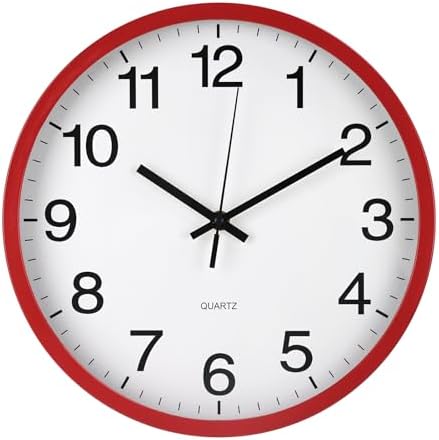 Wall Clock Non-Ticking Silent Quartz Movement Decor Clock Modern Simple Style by BAKBRAND