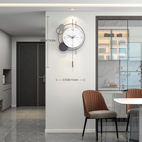Decorative Modern Wall Clock for Living Room Decor Non Ticking - Image 4
