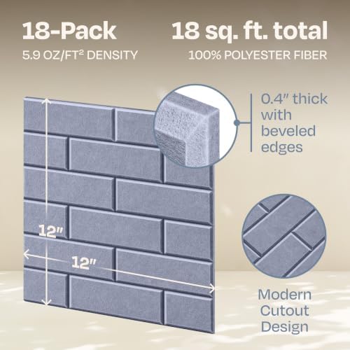 Acoustic Wall Panels 18-Pack, Office & Studio - Image 3