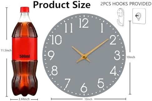 10 Inch Wall Clock Battery Operated - Image 3