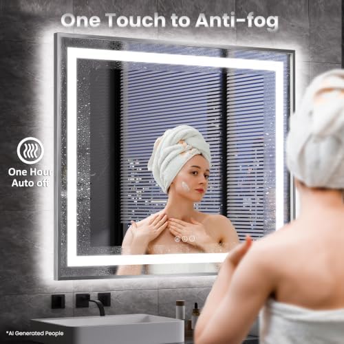 Amorho LED Bathroom Mirror 48"X30", Front Light and Backlit - Image 5