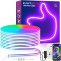 KANTUTOE LED Neon Rope Lights, 13.1ft RGB LED Light Strip, 24V Music Sync by KANTUTOE