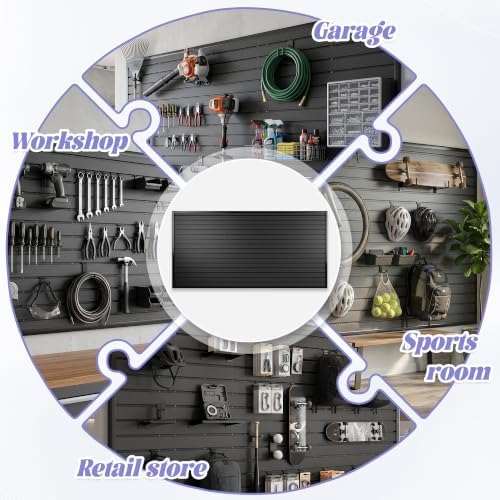 SMARTSTANDARD PVC Slatwall Panel 4x8 FT, PVC Garage Wall Organizer System - Image 2