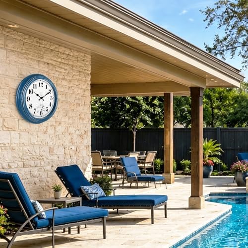 JENLYSTIME 12 Inch Indoor/Outdoor Retro Waterproof Wall Clock - Image 6
