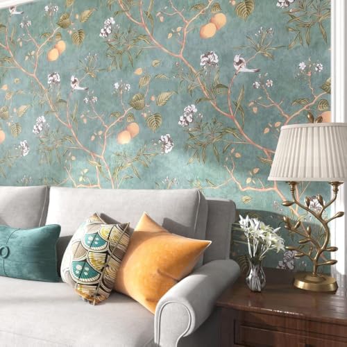 Laatse Vintage Bird Floral Wallpaper Peel and Stick 17.5" x 787" - Image 3
