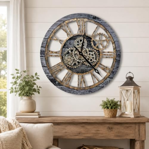 The B-Style Large Wall Clock 24 inch Carbon Gray - Image 5