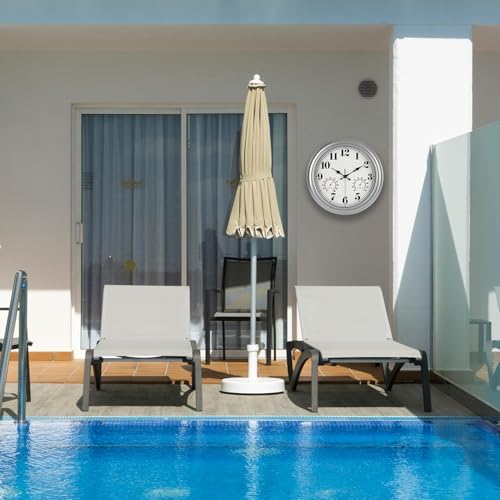 JENLYSTIME 13 Inch Outdoor Clock, Waterproof and Silent - Image 3