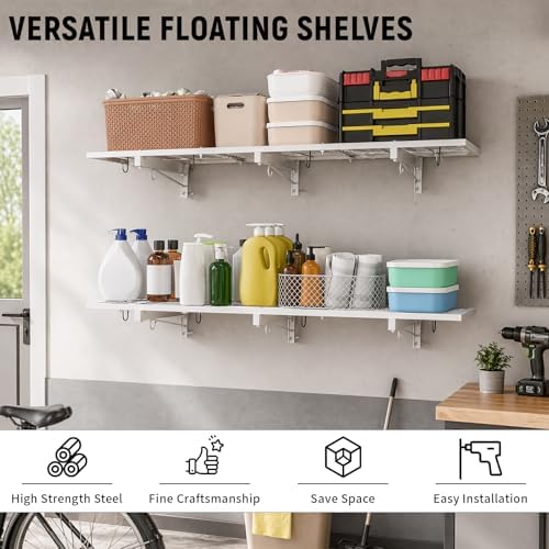 2 Pack Garage Wall Shelving, Garage Shelves Wall Mounted - Image 3