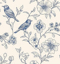 Laatse Floral Bird Vintage Wallpaper Peel and Stick 17.5" x 118" by Laatse