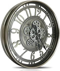 Real Moving Gears Wall Clock Large Modern Metal Clocks by DORBOKER