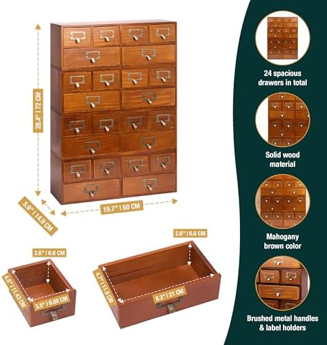 Stackable Modular Set of 4 Apothecary Desktop Organizing Cabinet - Image 2
