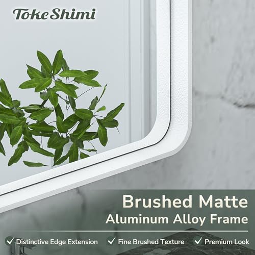 TokeShimi 48 x 24 Inch Bathroom Mirror White Vanity Wall Mirror - Image 3