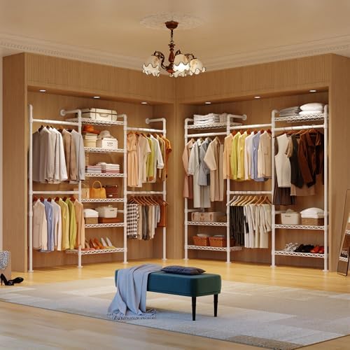 ONBRILL H3 Expandable Wall Mounted Closet System, Heavy Duty Clothing Rack - Image 3