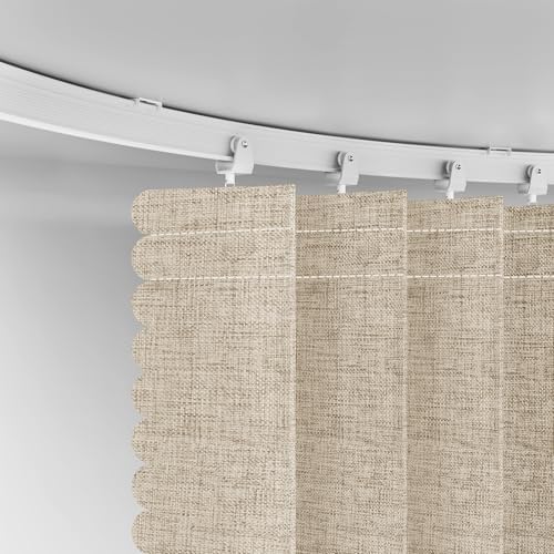 100% Blackout Room Divider Curtains Ceiling Curtain Track Sets Blackout - Image 4